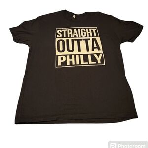 Men's XL "Straight Outta Philly" Black Used T-shirt